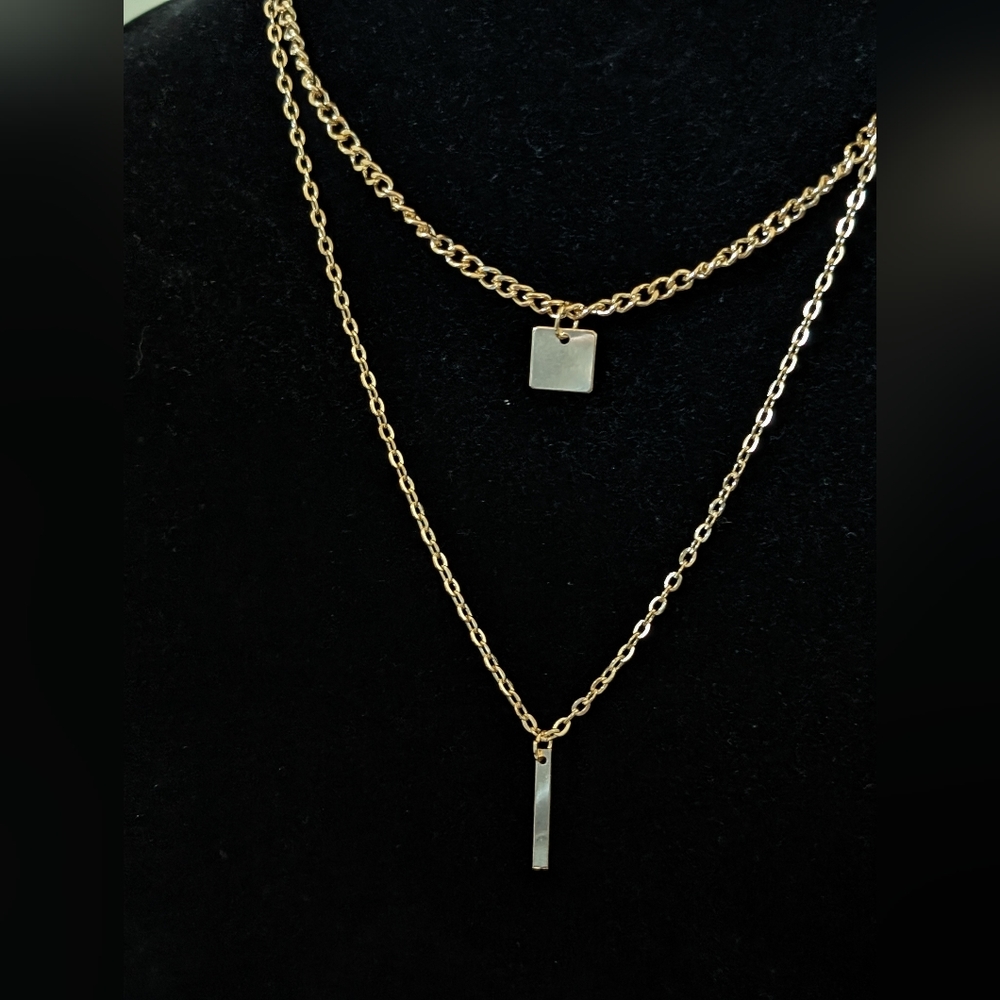 Two layer cute simple necklace